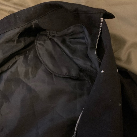 Morgan Cole Womens Sz S Black Zip Jacket Studded Bling Button Cuff Sleeve Lined - Picture 10 of 12